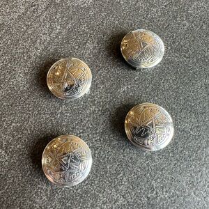 Vintage Sterling Silver Button Covers